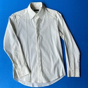 7 Diamonds, Medium, off white with blue stripes